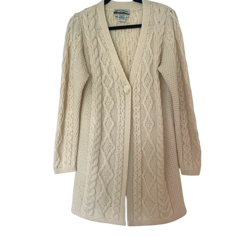 Aran Crafts Single Button Cardigan. Perfect Condition. Size M.